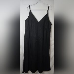 NWT Gap Black Slip Dress Size 16 Tie Straps
